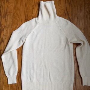 LOFT Ivory Knit Turtleneck Sweater XS